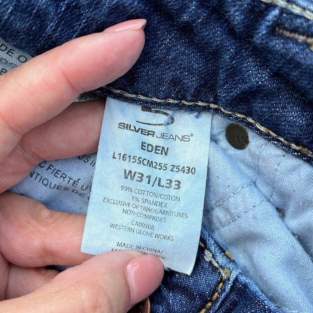 Silver "EDEN" flare blue jeans size 31 - Picture 6 of 6